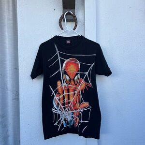 Vintage Men's Mad Engine Marvel Comic Spiderman Graphic T-Shirt (Small)